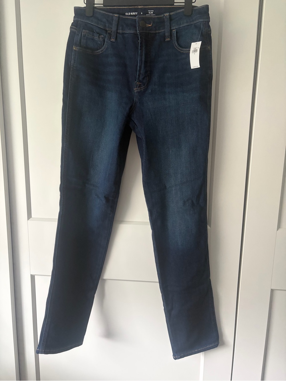 Old Navy Women's Dark Blue Slim Jeans Size 6 - Fall Transitional Denim - NWT